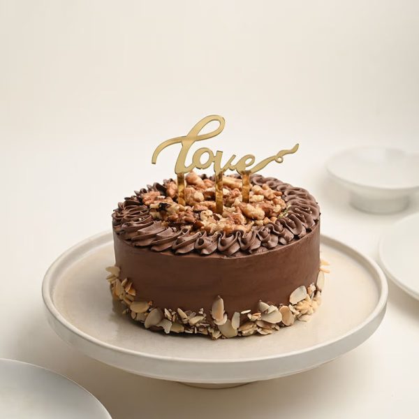 Heartwarming Love Nutty Chocolatey Cake